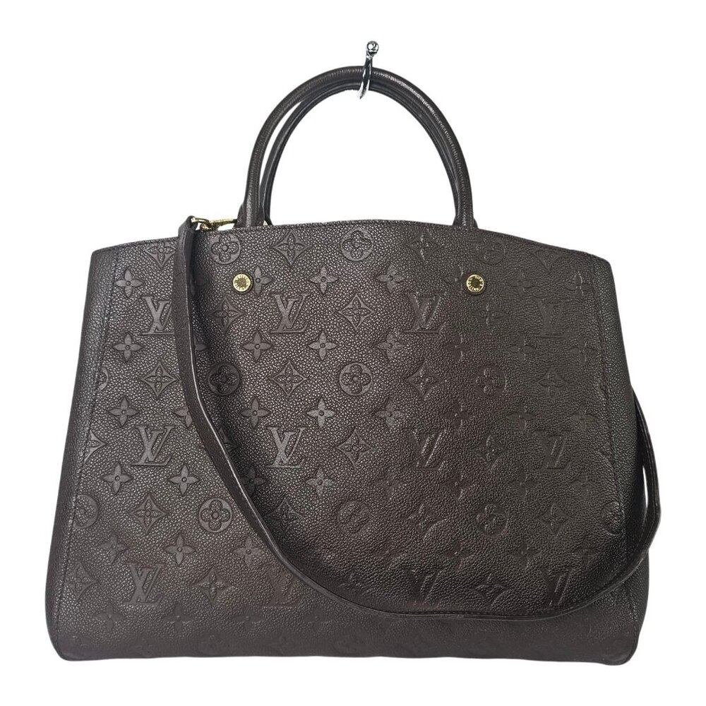 LOUIS VUITTON Montaigne GM Terre Brown Monogram LV Bag Shoulder 2 Way Large Tote